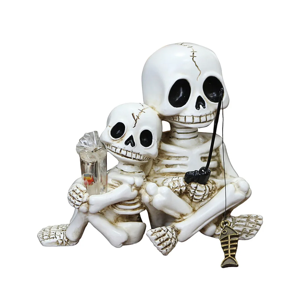 Plant Parenting - Halloween Parent-Child Skull Statue Resin Potted