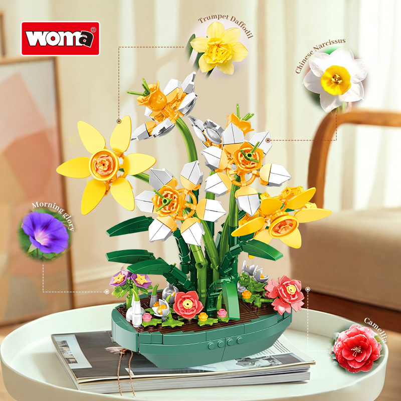 Plant Parenting - WOMA Simulated Daffodil Building Blocks Preserved