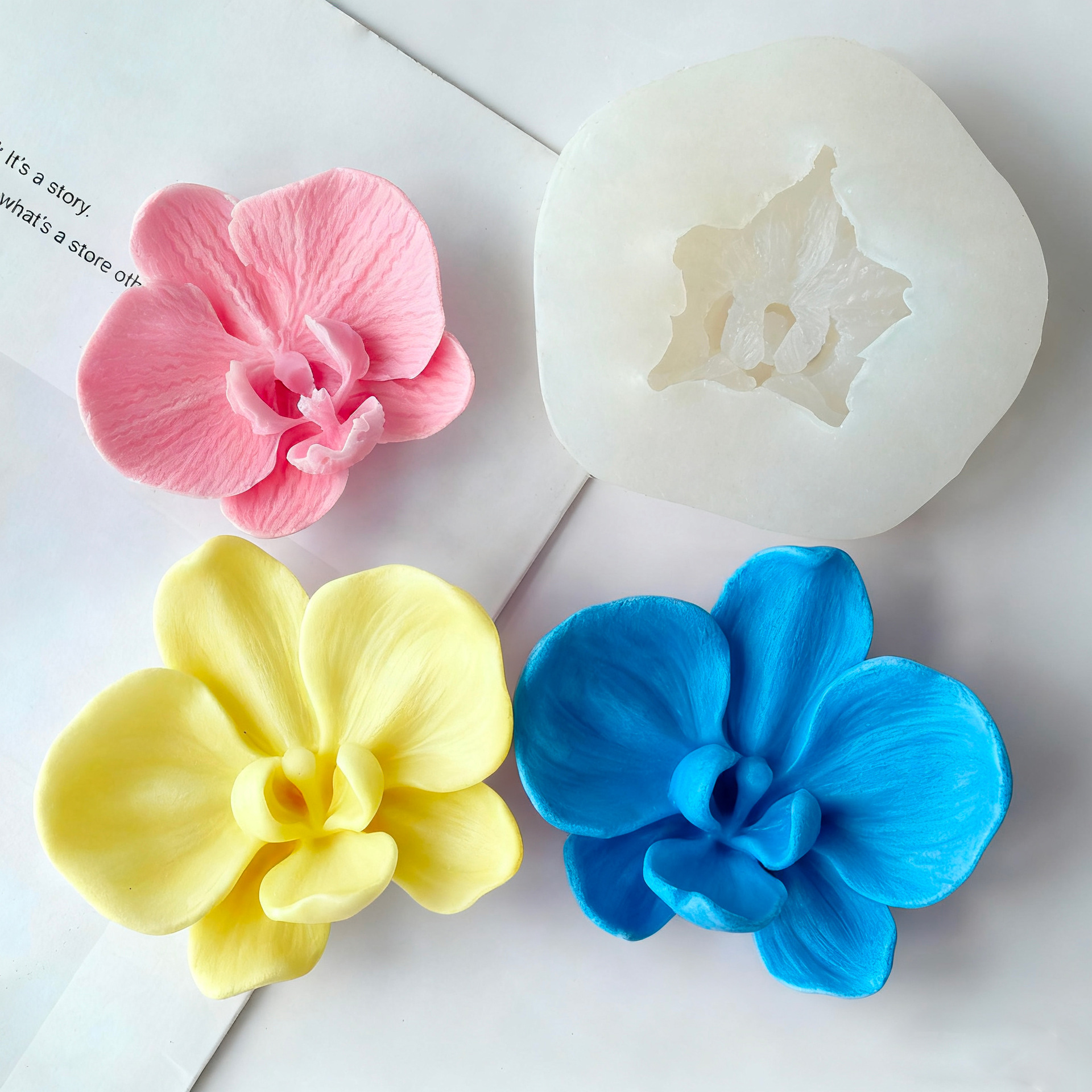 Orchid Phalaenopsis - Phalaenopsis Orchid Flower Candle Silicone Mold