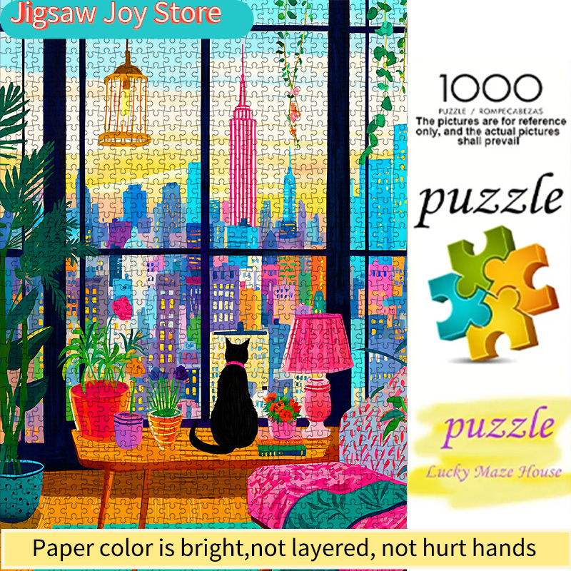 DIY Paper Puzzle, New York Cit - مراجعة Plant Parenting وسعره