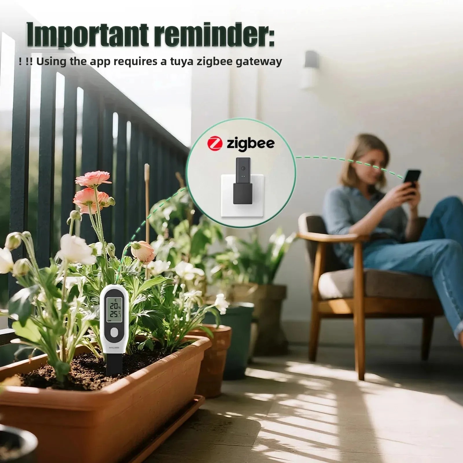 Haozee Tuya Zigbee Soil Moistu - مراجعة Plant Parent App وسعره