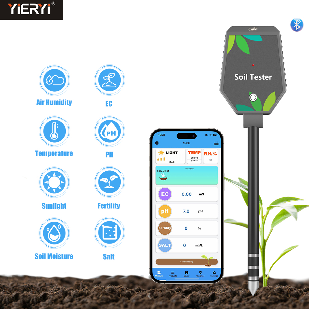 Yieryi 8-in-1 Smart Soil Teste - مراجعة Plant Parent App وسعره