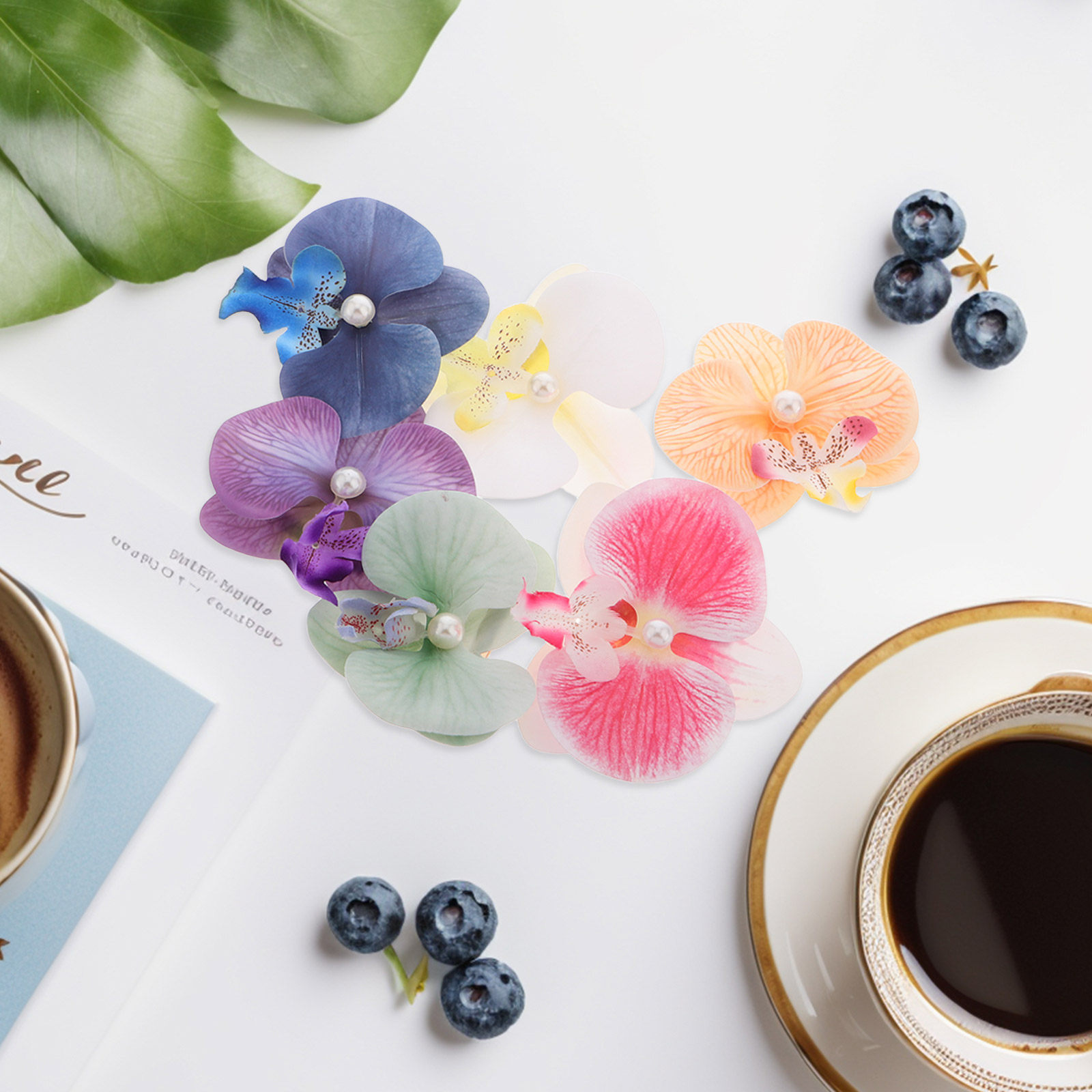 6Pcs Hawaiian Orchid Hair Clip - مراجعة Orchid Phalaenopsis وسعره